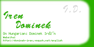 iren dominek business card